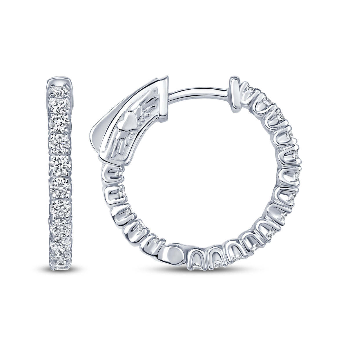 Diamond Hoop Earrings